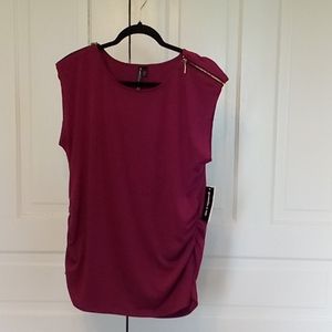 Drop shoulder w/zip top